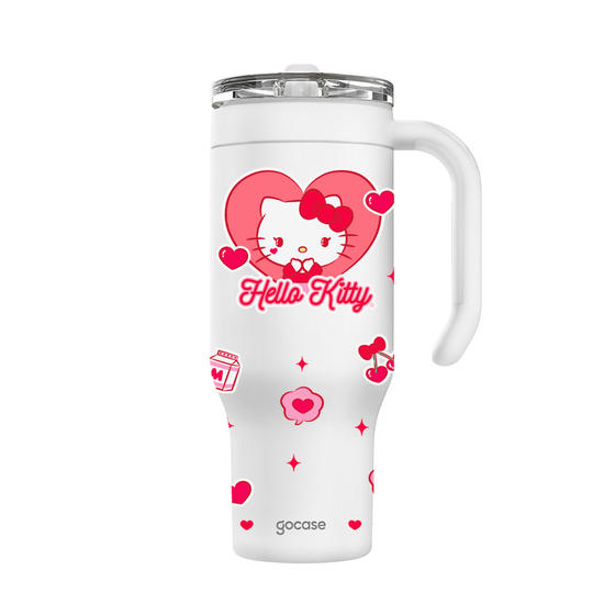 Copo Térmico Life + Ebook - Hello Kitty - Doce Cereja