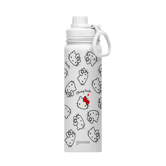 Garrafa Térmica Fresh + Ebook - Hello Kitty - Sharing Hearts