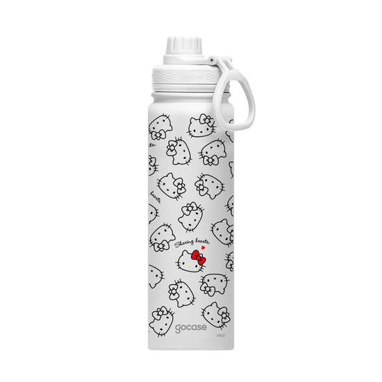 Garrafa Térmica Fresh + Ebook - Hello Kitty - Sharing Hearts