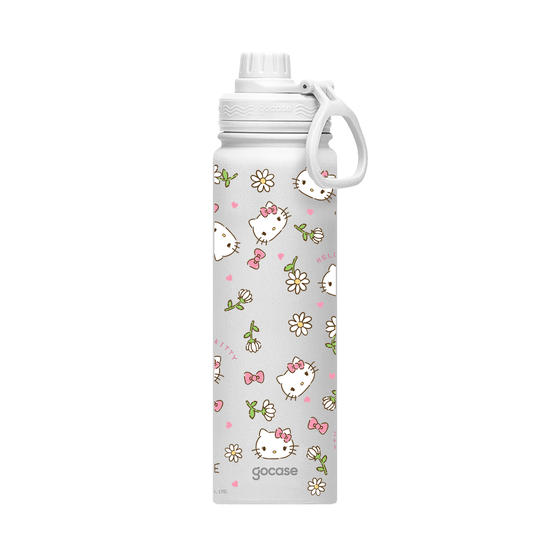 Garrafa Térmica Fresh + Ebook - Hello Kitty - Floral Cute