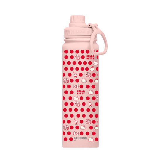 Garrafa Térmica Fresh + Ebook - Hello Kitty - Dots