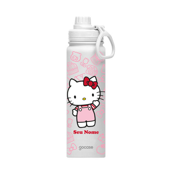 Garrafa Térmica Fresh + Ebook - Hello Kitty - Fun