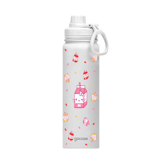 Garrafa Térmica Fresh + Ebook - Hello Kitty - Milk