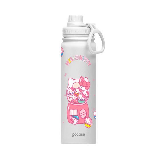 Garrafa Térmica Fresh + Ebook - Hello Kitty - Gacha Machine