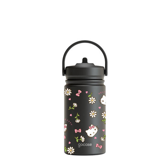 Garrafa Térmica Mini + Ebook - Hello Kitty - Floral Cute