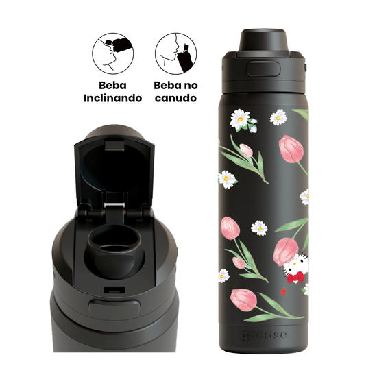 Garrafa Térmica Flip Pro - Hello Kitty - Sweet Tulips