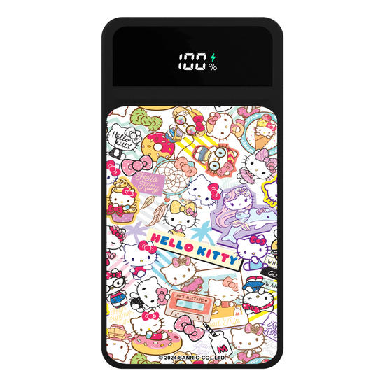 Carregador Portátil Turbo 10000mah Preto - Hello Kitty - Colagem