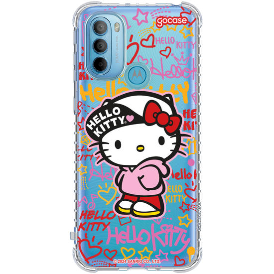 Capinha para celular  Hello Kitty - Grafite