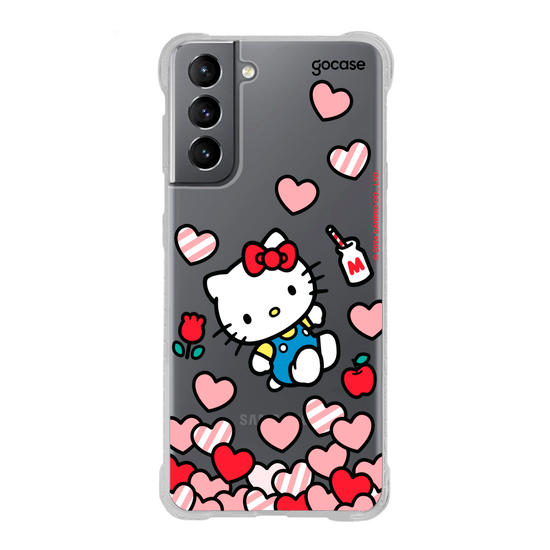 Capinha para celular  Hello Kitty - Corações Flutuantes Capinha para celular  Hello Kitty - Corações Flutuantes