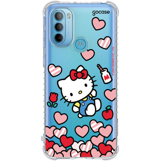 Capinha para celular  Hello Kitty - Corações Flutuantes