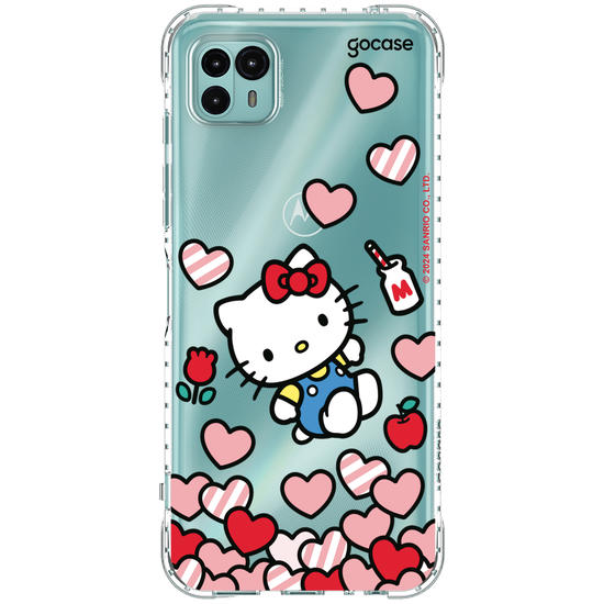 Capinha para celular  Hello Kitty - Corações Flutuantes