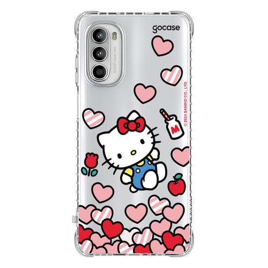 Capinha para celular  Hello Kitty - Corações Flutuantes
