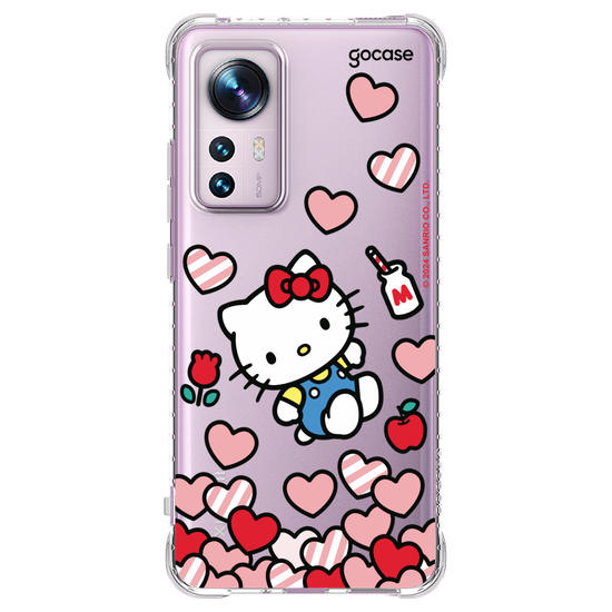 Capinha para celular  Hello Kitty - Corações Flutuantes