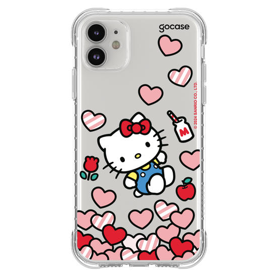 Capinha para celular  Hello Kitty - Corações Flutuantes