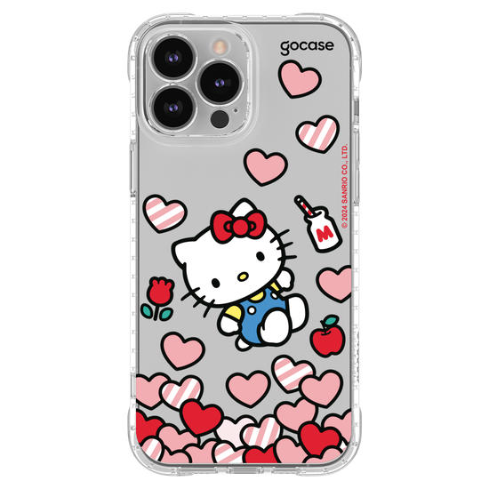 Capinha para celular  Hello Kitty - Corações Flutuantes