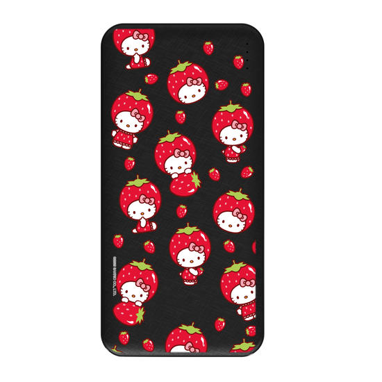 Carregador Portátil Fast Charge - Hello Kitty - Moranguinho Pattern