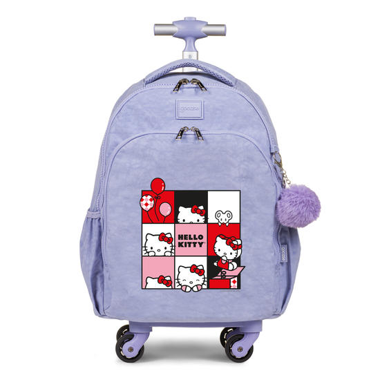 Mochila de Carrinho 4 Rodas Fun - Hello Kitty - Quadros
