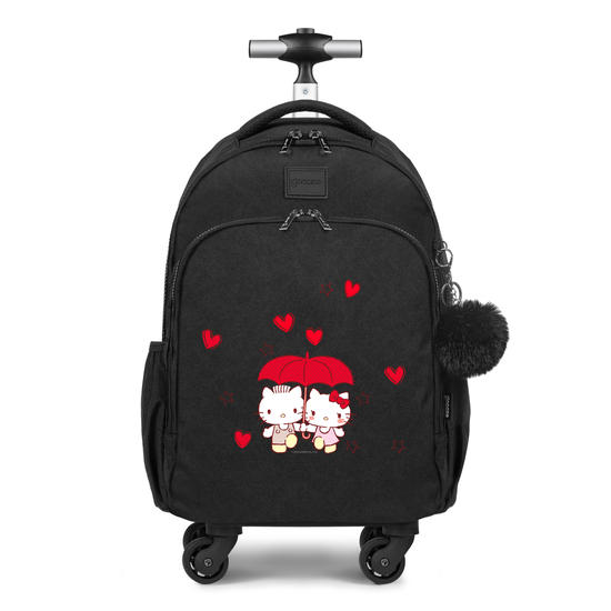 Mochila de Carrinho 4 Rodas Fun - Hello Kitty - My Valentine