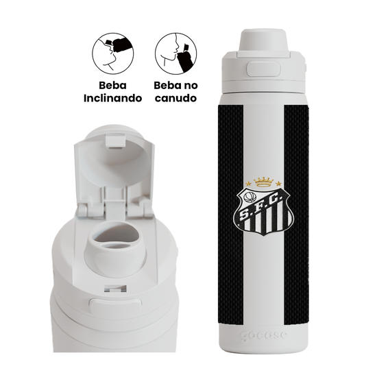 Garrafa Térmica Flip Pro + Ebook - Santos Uniforme 2 - 2026 .