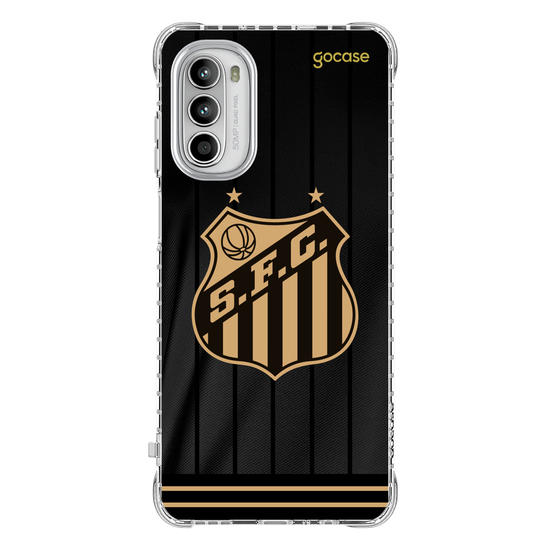 Capinha para celular  Santos - Uniforme 3 Preto 2024 Escudo