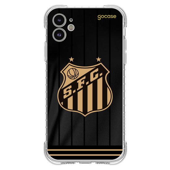 Capinha para celular  Santos - Uniforme 3 Preto 2024 Escudo