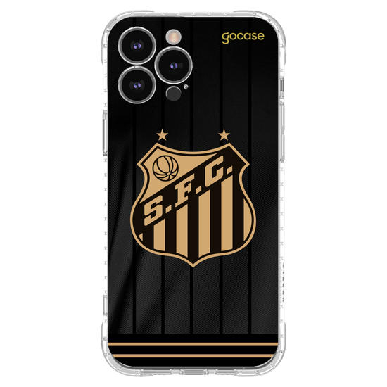 Capinha para celular  Santos - Uniforme 3 Preto 2024 Escudo