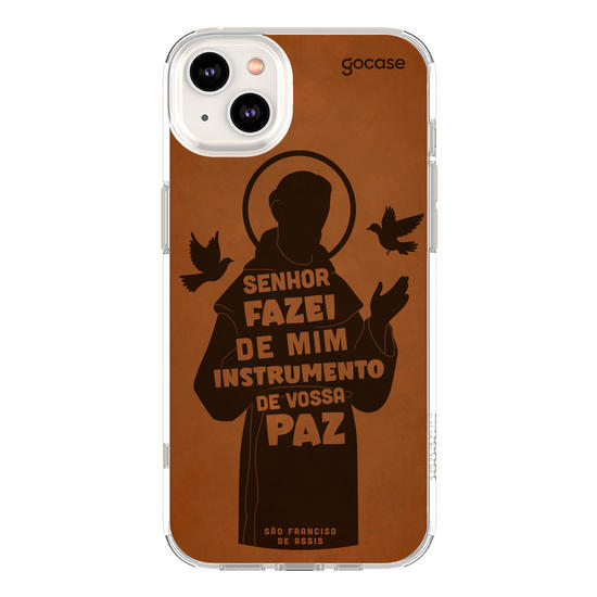 Capinha para celular  São Francisco Oração Frase
