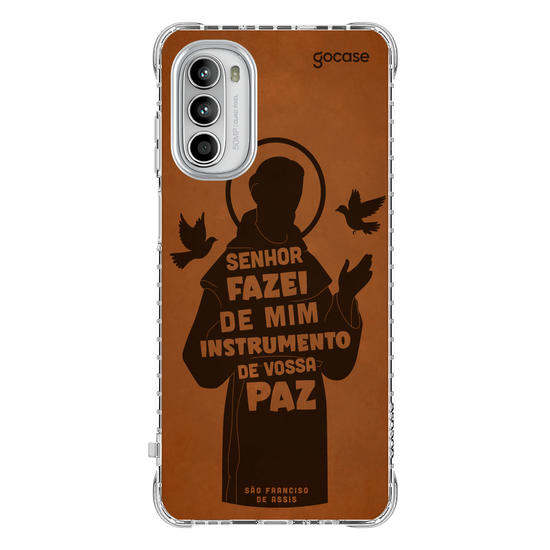 Capinha para celular  São Francisco Oração Frase