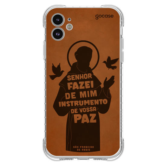 Capinha para celular  São Francisco Oração Frase