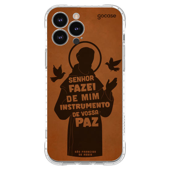 Capinha para celular  São Francisco Oração Frase