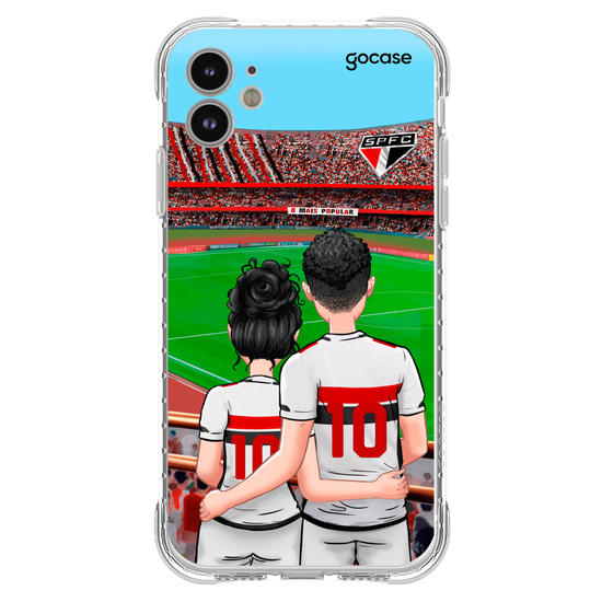 Capinha para celular São Paulo - Casal Tricolor Paulista