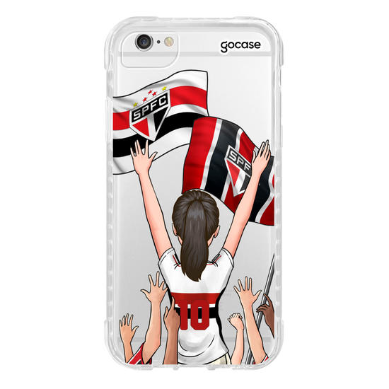 Capinha para celular São Paulo - Garota Tricolor