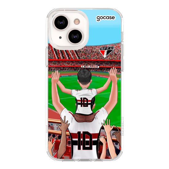 Capinha para celular São Paulo - Pai e Filho Torcedor Estádio