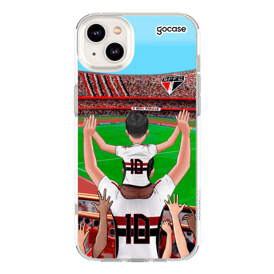 Capinha para celular São Paulo - Pai e Filho Torcedor Estádio