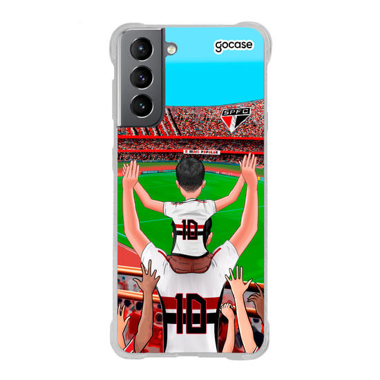 Capinha para celular São Paulo - Pai e Filho Torcedor Estádio