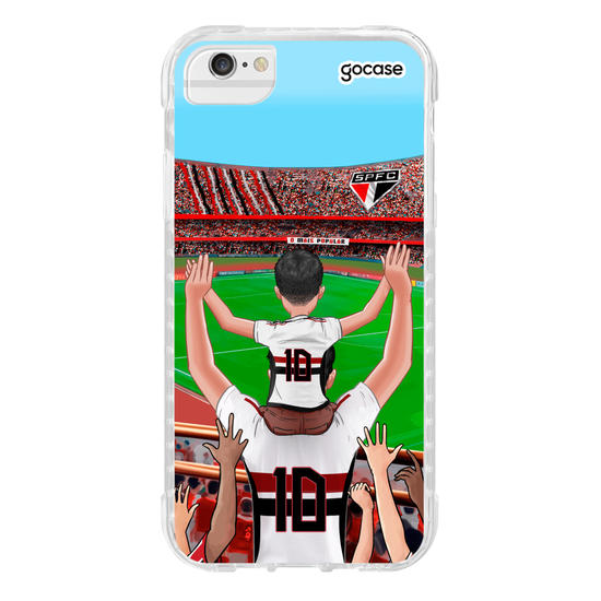 Capinha para celular São Paulo - Pai e Filho Torcedor Estádio