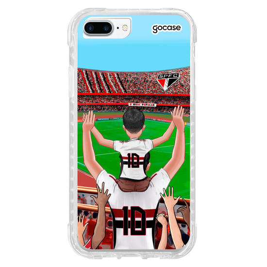 Capinha para celular São Paulo - Pai e Filho Torcedor Estádio
