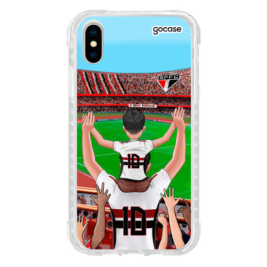Capinha para celular São Paulo - Pai e Filho Torcedor Estádio