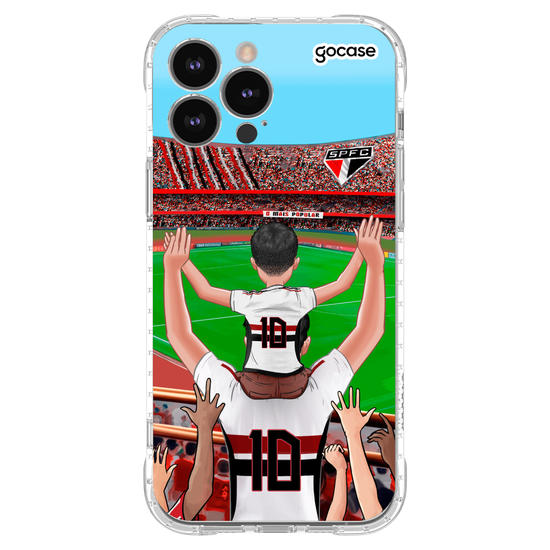 Capinha para celular São Paulo - Pai e Filho Torcedor Estádio