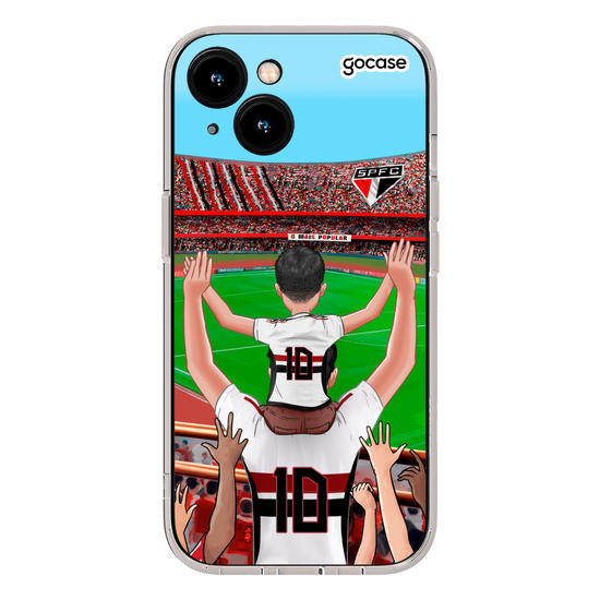 Capinha para celular São Paulo - Pai e Filho Torcedor Estádio