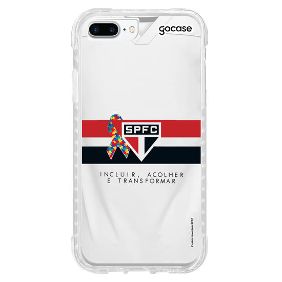 Capinha para celular São Paulo - Uniforme 1 2019 Abril Azul