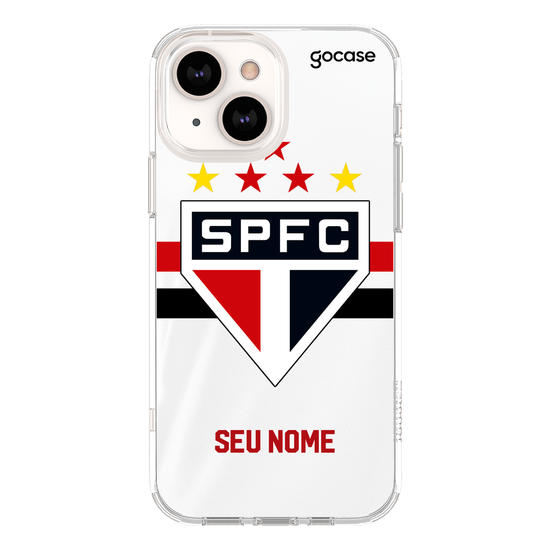 Capinha para celular São Paulo - Uniforme 1 2023 Escudo