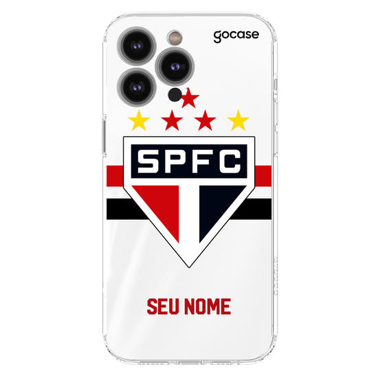 Capinha para celular São Paulo - Uniforme 1 2023 Escudo