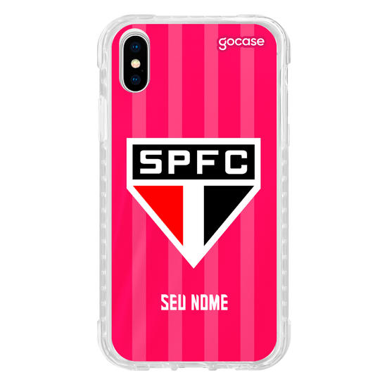 Capinha para celular São Paulo - Uniforme Outubro Rosa 2022 Escudo