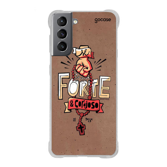 Capinha para celular Sê Forte e Corajoso