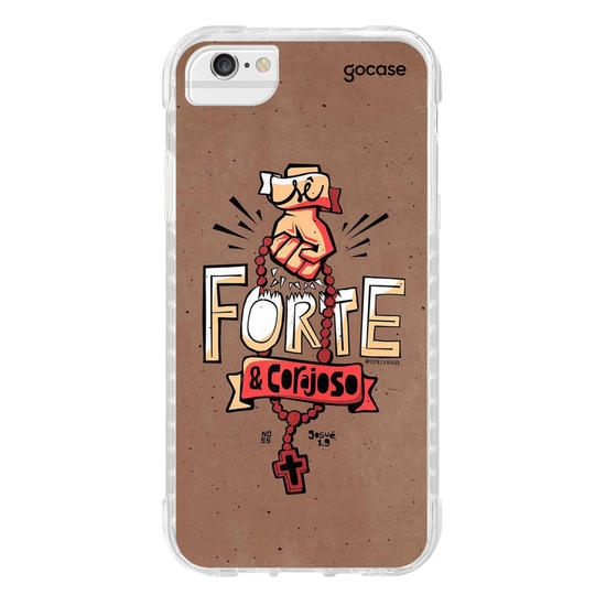 Capinha para celular Sê Forte e Corajoso