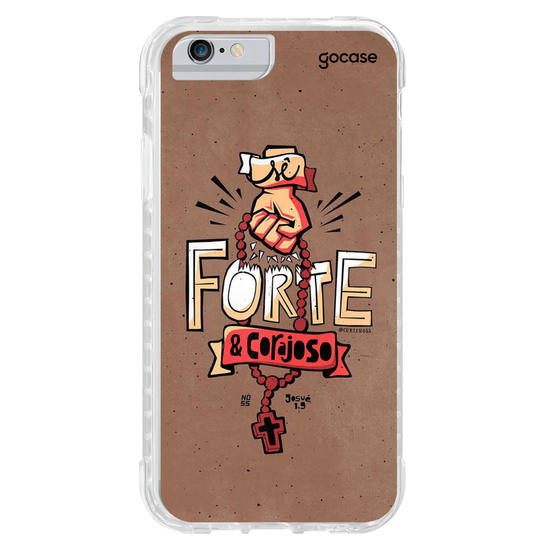 Capinha para celular Sê Forte e Corajoso