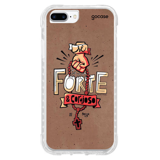 Capinha para celular Sê Forte e Corajoso