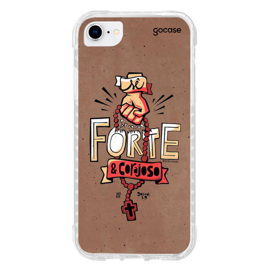 Capinha para celular Sê Forte e Corajoso