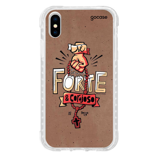 Capinha para celular Sê Forte e Corajoso